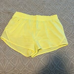 All in motion light neon yellow athletic shorts M